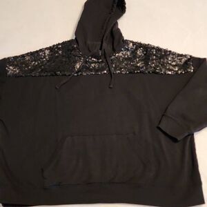 Torrid Super Soft Fleece Women's Black Size 2 Sequin Embellished Hoodie